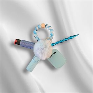 Blue Unicorn Horn Keychain for Kids